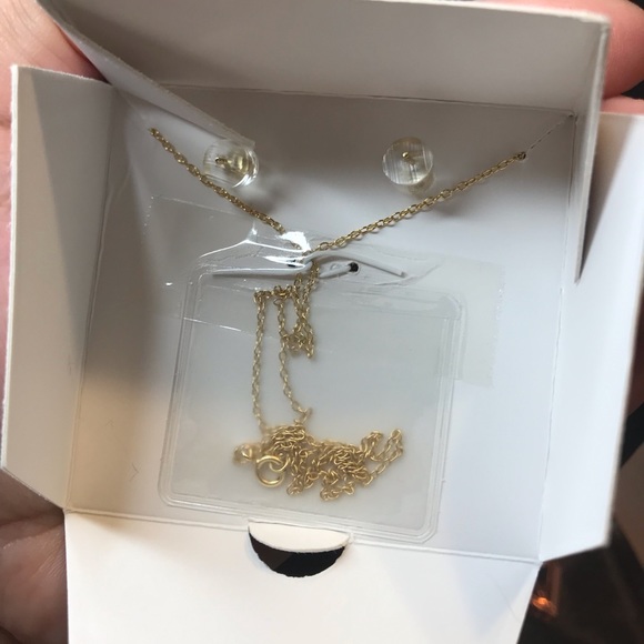 PRIMROSE 18k Gold Over Silver Cubic Zirconia Tree Pendant Necklace & Earring Set - Picture 4 of 5